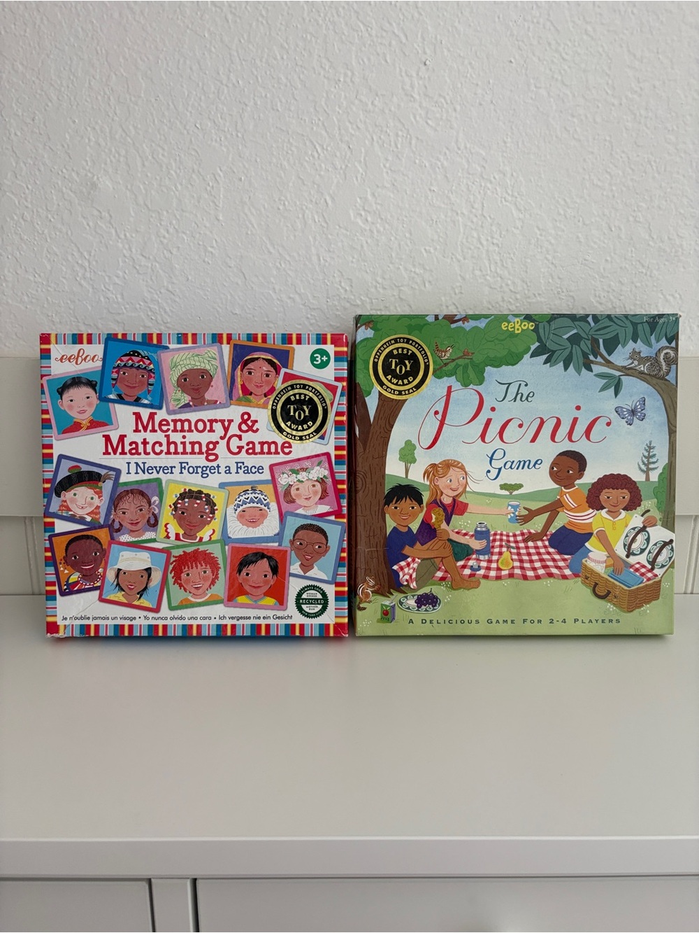 eeBoo Kids Hames Memory & Matching (NEW) + The Picnic Game (gently used)